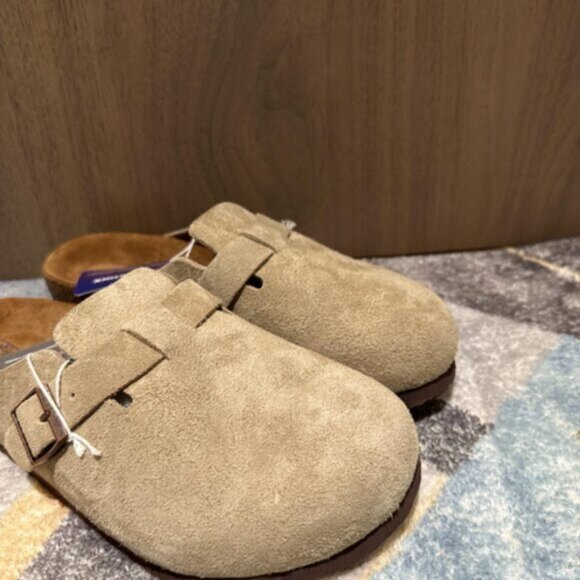Birkenstock Boston taupe suede mule clogs - Picture 6 of 6